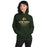 Woman wearing Klein Forest High School Golden Eagles Forest Green Classic Unisex Hoodie 217