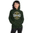 Woman wearing Klein Forest High School Golden Eagles Forest Green Classic Unisex Hoodie 218