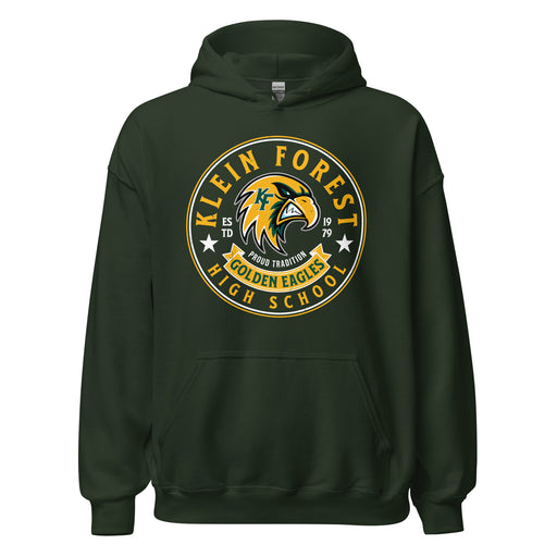 Klein Forest High School Golden Eagles Forest Green Classic Unisex Hoodie 215