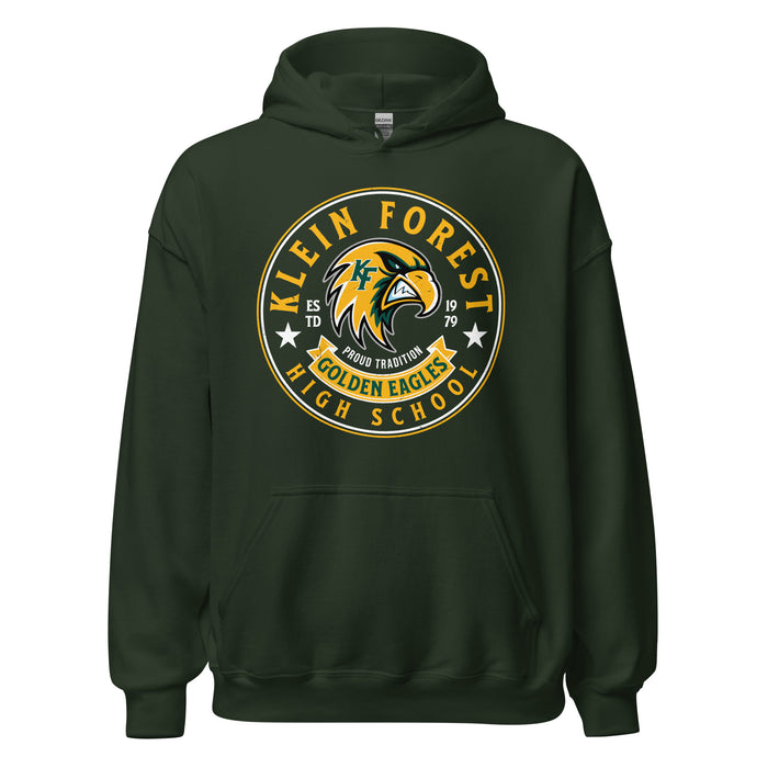 Klein Forest High School Golden Eagles Forest Green Classic Unisex Hoodie 215