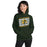 Woman wearing Klein Forest High School Golden Eagles Forest Green Classic Unisex Hoodie 223