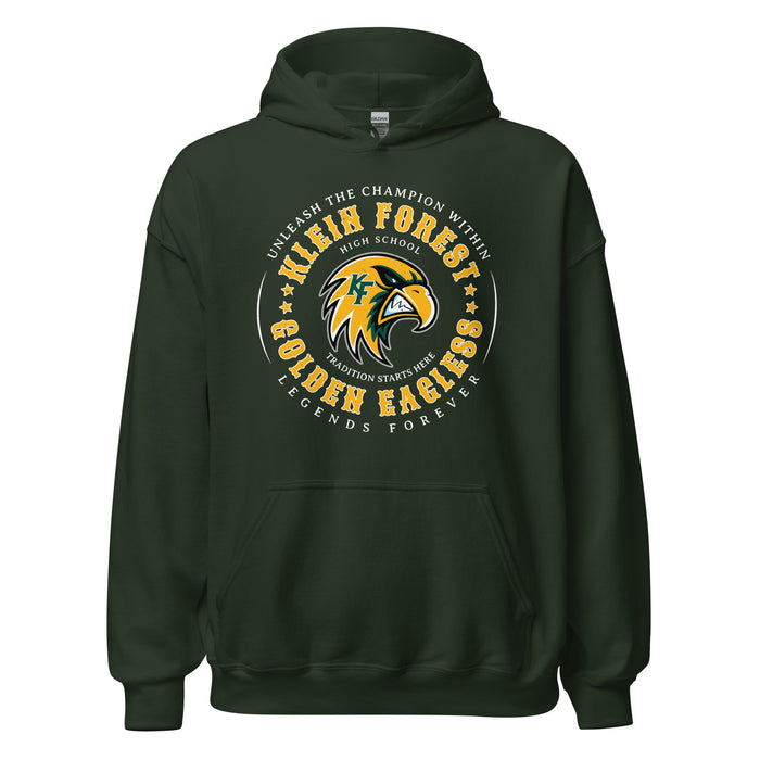 Klein Forest High School Golden Eagles Forest Green Classic Unisex Hoodie 214