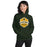Woman wearing Klein Forest High School Golden Eagles Forest Green Classic Unisex Hoodie 209