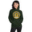 Woman wearing Klein Forest High School Golden Eagles Forest Green Classic Unisex Hoodie 220