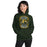 Woman wearing Klein Forest High School Golden Eagles Forest Green Classic Unisex Hoodie 207
