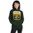Woman wearing Klein Forest High School Golden Eagles Forest Green Classic Unisex Hoodie 001