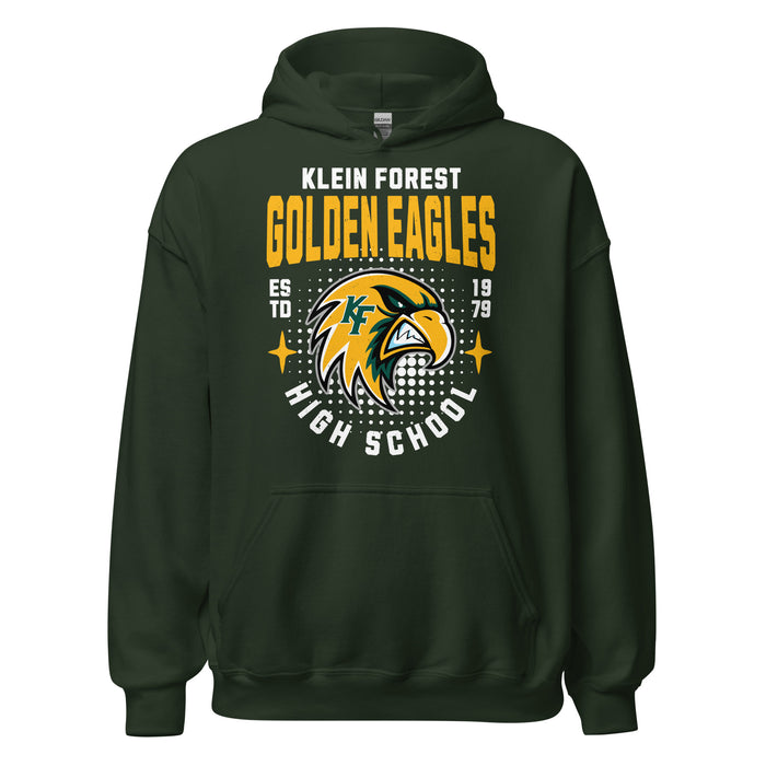 Klein Forest High School Golden Eagles Forest Green Classic Unisex Hoodie 204