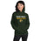 Woman wearing Klein Forest High School Golden Eagles Forest Green Classic Unisex Hoodie 017