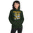 Woman wearing Klein Forest High School Golden Eagles Forest Green Classic Unisex Hoodie 205