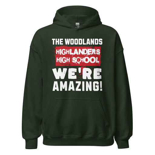The Woodlands High School Highlanders Forest Green Classic Unisex Hoodie 231