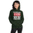 Woman wearing The Woodlands High School Highlanders Forest Green Classic Unisex Hoodie 231