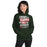 Woman wearing The Woodlands High School Highlanders Forest Green Classic Unisex Hoodie 232