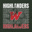 Close-up view of The Woodlands High School Highlanders Forest Green Classic Unisex Hoodie 233