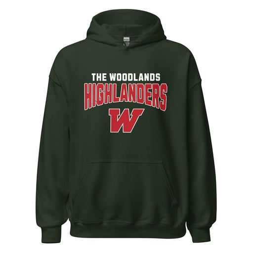 The Woodlands High School Highlanders Forest Green Classic Unisex Hoodie 234