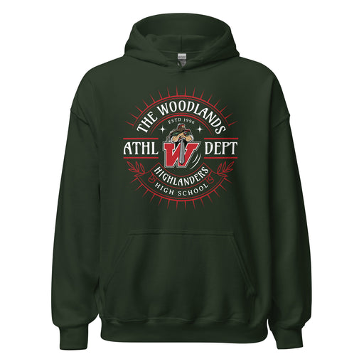 The Woodlands High School Highlanders Forest Green Classic Unisex Hoodie 201