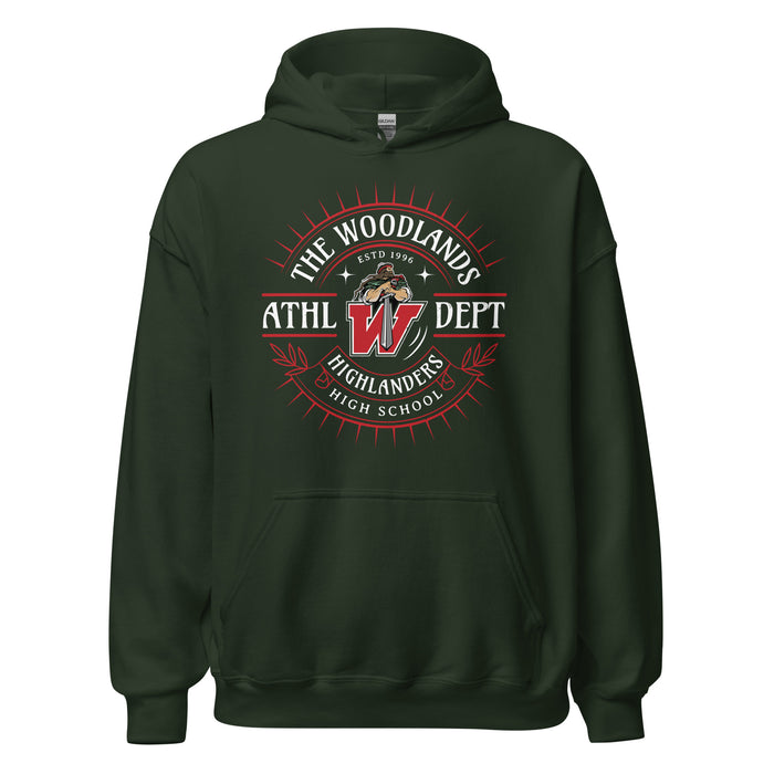 The Woodlands High School Highlanders Forest Green Classic Unisex Hoodie 201