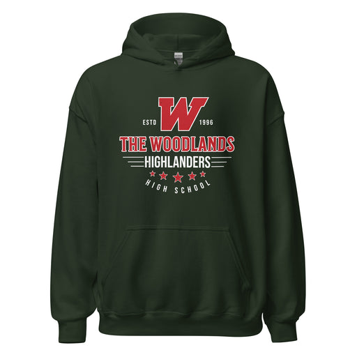 The Woodlands High School Highlanders Forest Green Classic Unisex Hoodie 217