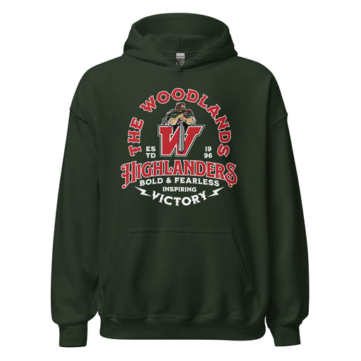 The Woodlands High School Highlanders Forest Green Classic Unisex Hoodie 206