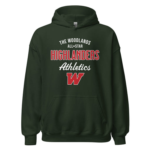 The Woodlands High School Highlanders Forest Green Classic Unisex Hoodie 034