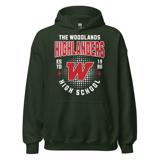The Woodlands High School Highlanders Forest Green Classic Unisex Hoodie 204
