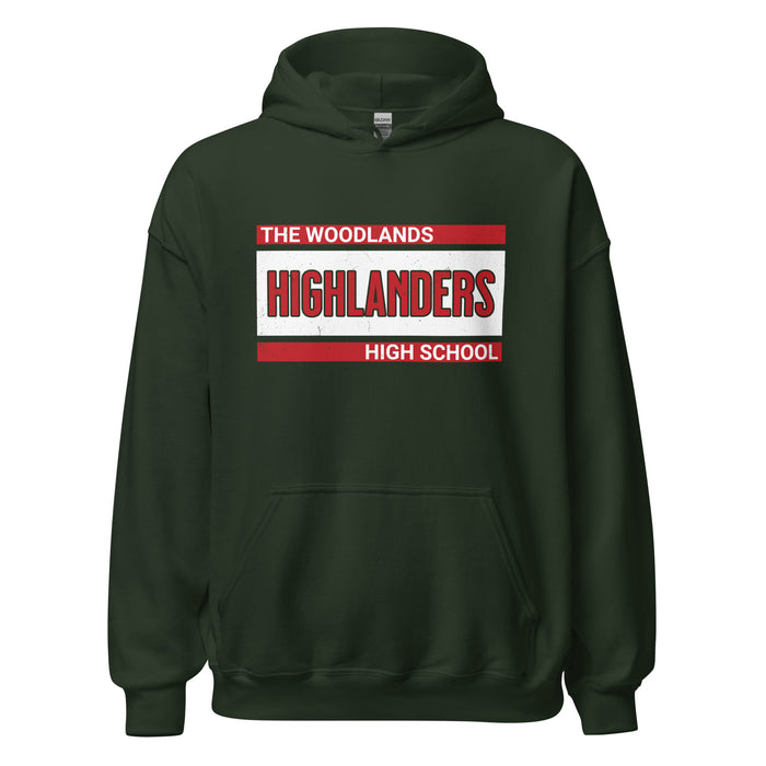 The Woodlands High School Highlanders Forest Green Classic Unisex Hoodie 098