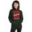Female student wearing The Woodlands High School Highlanders Forest Green Classic Unisex Hoodie 241