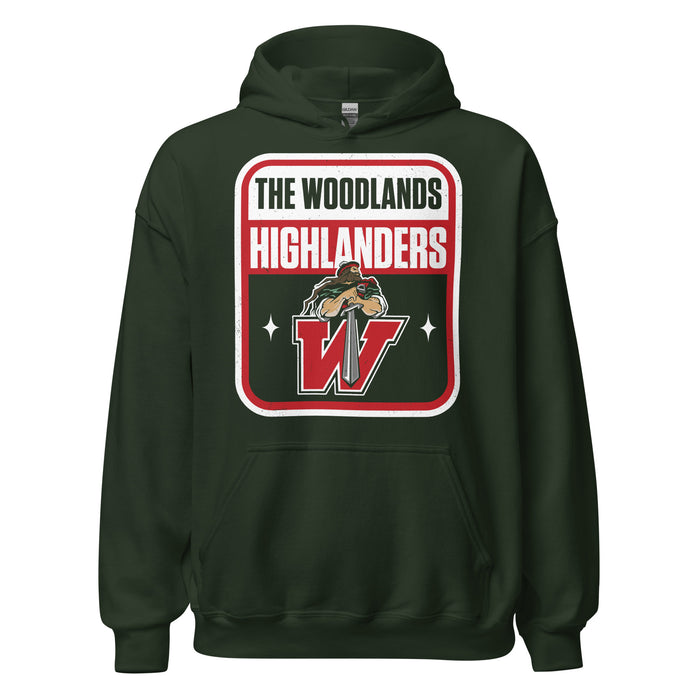 The Woodlands High School Highlanders Forest Green Classic Unisex Hoodie 001