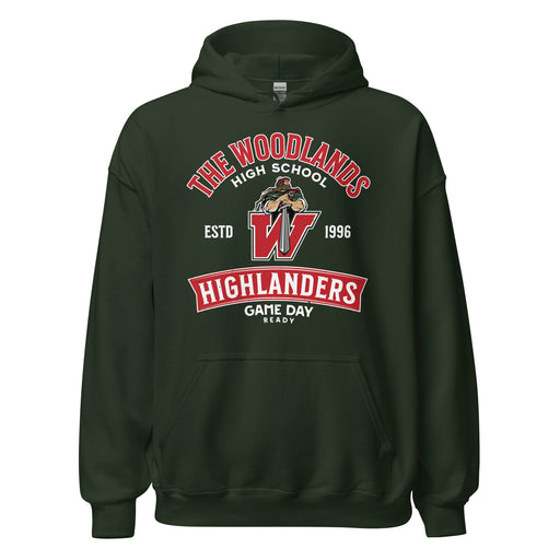 The Woodlands High School Highlanders Forest Green Classic Unisex Hoodie 221