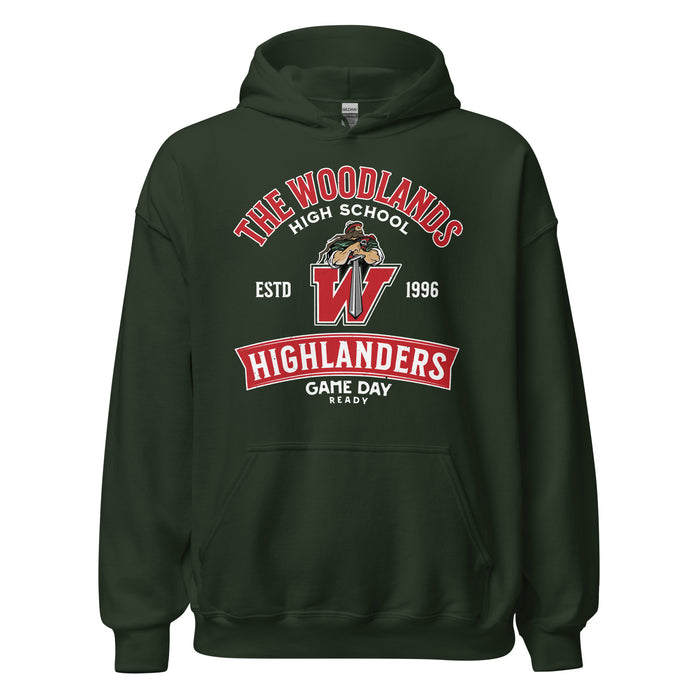 The Woodlands High School Highlanders Forest Green Classic Unisex Hoodie 221
