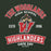 Close-up view of The Woodlands High School Highlanders Forest Green Classic Unisex Hoodie 221
