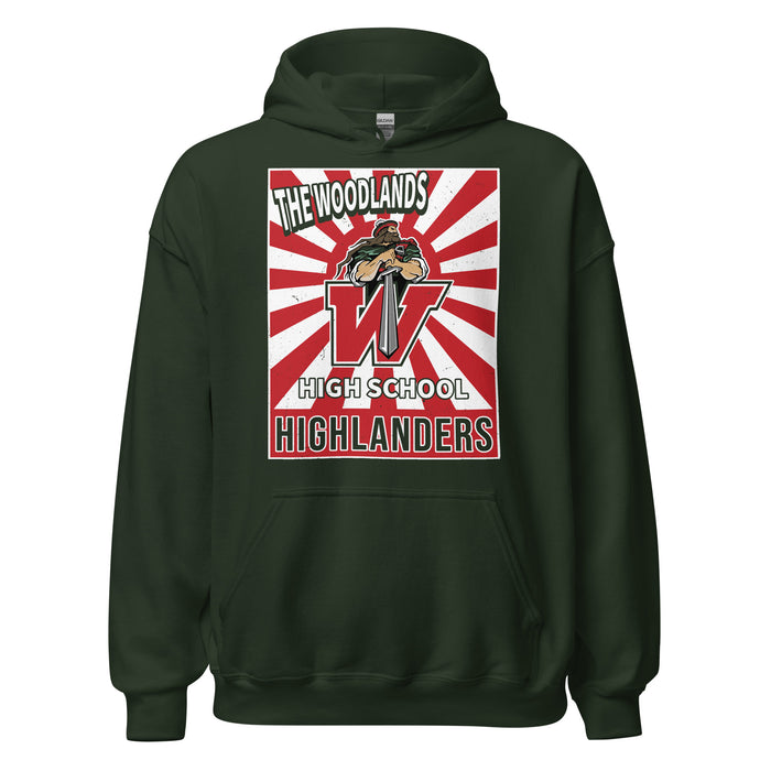 The Woodlands High School Highlanders Forest Green Classic Unisex Hoodie 226