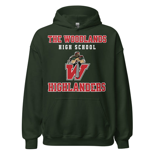 The Woodlands High School Highlanders Forest Green Classic Unisex Hoodie 006