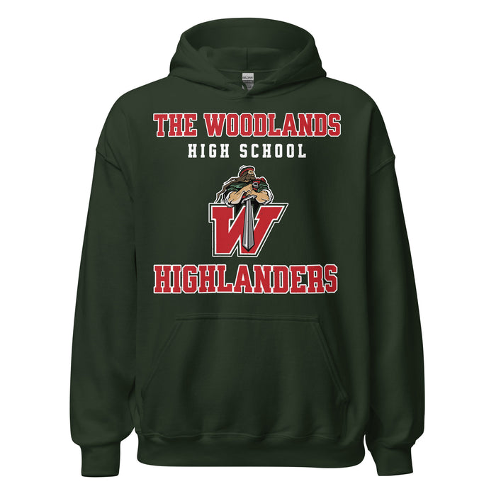 The Woodlands High School Highlanders Forest Green Classic Unisex Hoodie 006