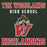 Close-up view of The Woodlands High School Highlanders Forest Green Classic Unisex Hoodie 006