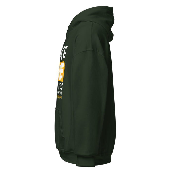 Side view of Klein Forest High School Golden Eagles Forest Green Classic Unisex Hoodie 240
