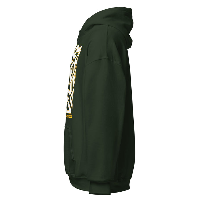 Side view of Klein Forest High School Golden Eagles Forest Green Classic Unisex Hoodie 236