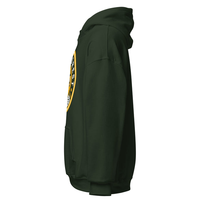 Side view of Klein Forest High School Golden Eagles Forest Green Classic Unisex Hoodie 220