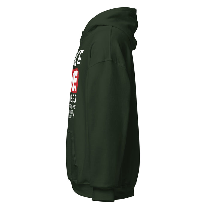 Side view of The Woodlands High School Highlanders Forest Green Classic Unisex Hoodie 240