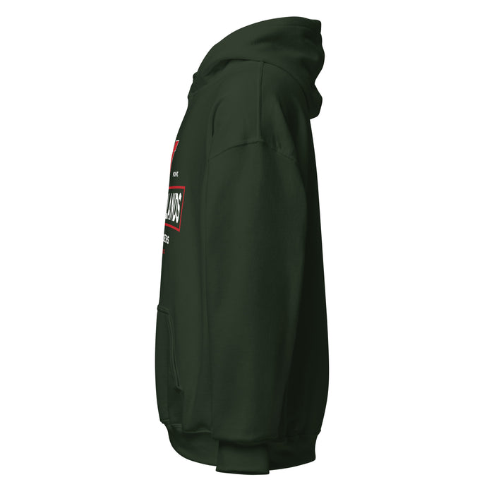 Side view of The Woodlands High School Highlanders Forest Green Classic Unisex Hoodie 202