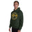 Man wearing Klein Forest High School Golden Eagles Forest Green Classic Unisex Hoodie 239