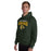 Man wearing Klein Forest High School Golden Eagles Forest Green Classic Unisex Hoodie 234