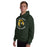 Man wearing Klein Forest High School Golden Eagles Forest Green Classic Unisex Hoodie 228