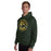 Man wearing Klein Forest High School Golden Eagles Forest Green Classic Unisex Hoodie 215