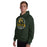 Man wearing Klein Forest High School Golden Eagles Forest Green Classic Unisex Hoodie 206