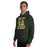 Man wearing Klein Forest High School Golden Eagles Forest Green Classic Unisex Hoodie 205