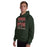 Man wearing The Woodlands High School Highlanders Forest Green Classic Unisex Hoodie 237