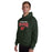 Man wearing The Woodlands High School Highlanders Forest Green Classic Unisex Hoodie 234