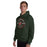 Man wearing The Woodlands High School Highlanders Forest Green Classic Unisex Hoodie 201