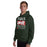 Man wearing The Woodlands High School Highlanders Forest Green Classic Unisex Hoodie 240