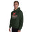Man wearing The Woodlands High School Highlanders Forest Green Classic Unisex Hoodie 217